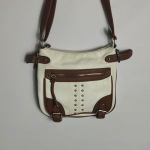 Call It Spring Crossbody Purse Bown And White